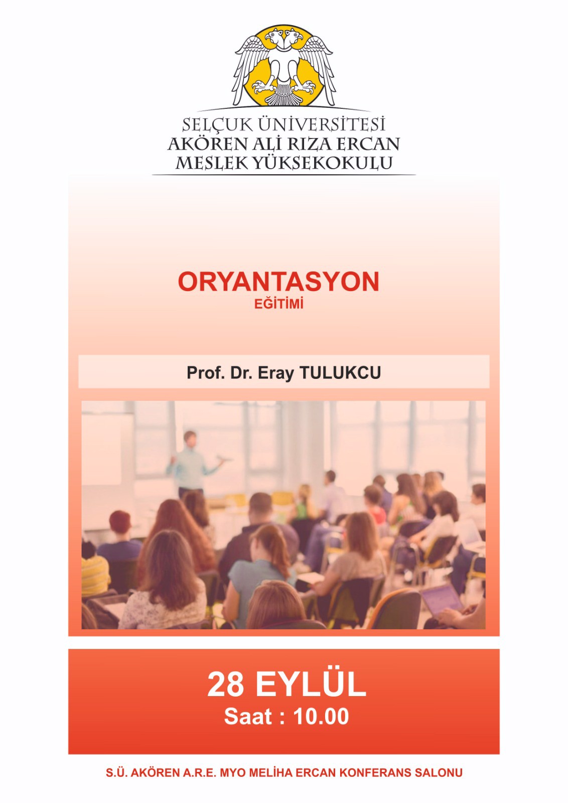 Ali Rıza Ercan MYO'da Oryantasyon Toplantısı Düzenlendi